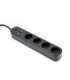 Smart Power Strip Tuya 4xDE 2xUSB-A 1xUSB-C Black