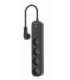 Smart Power Strip Tuya 4xDE 2xUSB-A 1xUSB-C Black