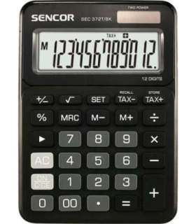 Calculator SEC 372BK Table, 12 Digit LCD