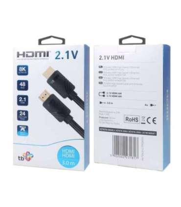 Cable HDMI v 2.1 premium 3 m 8K Black Made for players