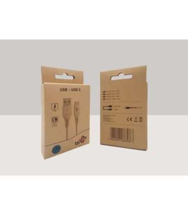 Cable USB-USB C 1m eco material 2.0 3A