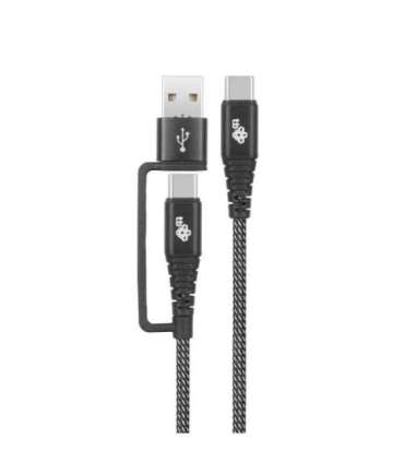 USB A/C - USB C Cable 1,2 m black