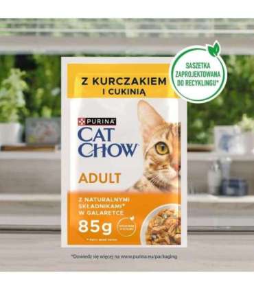 PURINA Cat Chow Chicken, Zucchini - wet cat food - 10x85 g