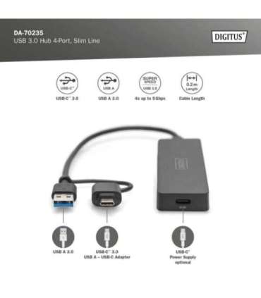 USB 3.0 Hub, 4-port DA-70235