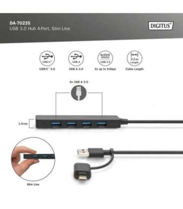 USB 3.0 Hub, 4-port DA-70235