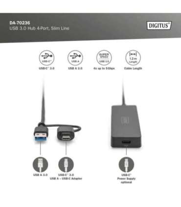 USB 3.0 Hub, 4-port DA-70236