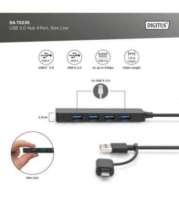 USB 3.0 Hub, 4-port DA-70236