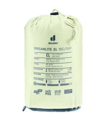 Śpiwór Deuter Dreamlite 15C/59F, nautic/breeze
