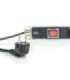 Power strip PDU 19 inches, 1U, 7 sockets, power: 16A, 4000W, aluminum, switch, 2m