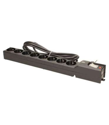 Listwa przeciwprzepięciowa LXA 816, 3L, 3,0m, czarna