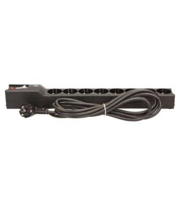 Listwa przeciwprzepięciowa LXA 816, 3L, 3,0m, czarna