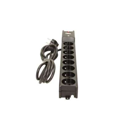 Listwa przeciwprzepięciowa LXA 816, 3L, 3,0m, czarna
