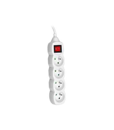 PowerWatch 3 m  (4 socket) white with power switch