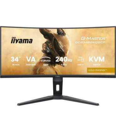 iiyama G-MASTER GCB3486WQSCP-B1 computer monitor 86.4 cm (34") 3440 x 1440 pixels UltraWide Quad HD Black