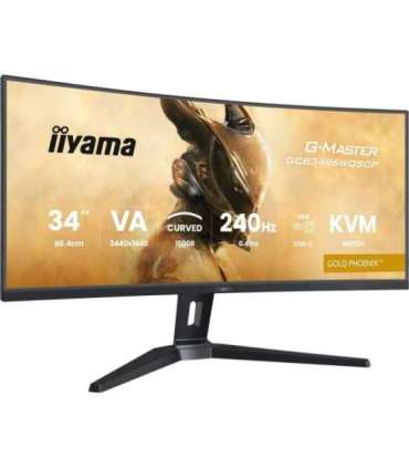 iiyama G-MASTER GCB3486WQSCP-B1 computer monitor 86.4 cm (34") 3440 x 1440 pixels UltraWide Quad HD Black