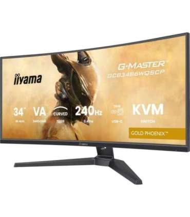 iiyama G-MASTER GCB3486WQSCP-B1 computer monitor 86.4 cm (34") 3440 x 1440 pixels UltraWide Quad HD Black