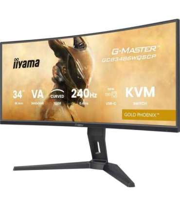 iiyama G-MASTER GCB3486WQSCP-B1 computer monitor 86.4 cm (34") 3440 x 1440 pixels UltraWide Quad HD Black
