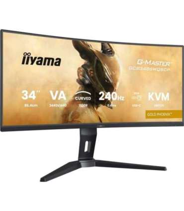 iiyama G-MASTER GCB3486WQSCP-B1 computer monitor 86.4 cm (34") 3440 x 1440 pixels UltraWide Quad HD Black