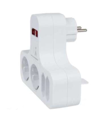 Power socket x4 with switch Maclean MCE224 G