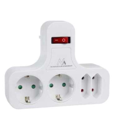 Power socket x4 with switch Maclean MCE224 G