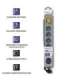 Surge protector 6 sockets, 5m