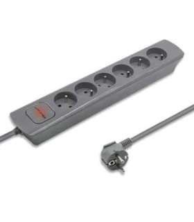 Power strip 6 sockets, 1.8m, Grey