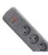 Power strip 6 sockets, 1.8m, Grey