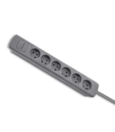 Power strip 6 sockets, 1.8m, Grey
