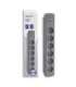 Power strip 6 sockets, 1.8m, Grey
