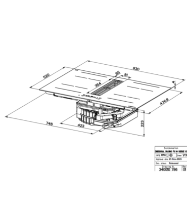 Hob and Hood (2in1) FABER GALILEO PURE BLACK F830