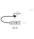 Metal HUB USB-C/USB-A 3 2x USB-C/1x USB-A / 2.5GLAN