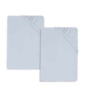 Простыня на резинке Bradley, 180 x 200 x 25 см, упакована в текстильный чехол, пепельно-голубой, 2 шт
