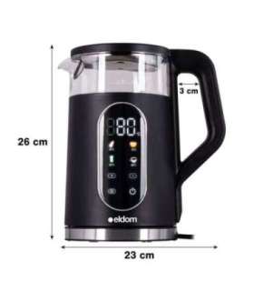 ELDOM C530 NEVO electric kettle 1.7 L 2200 W Black, Transparent