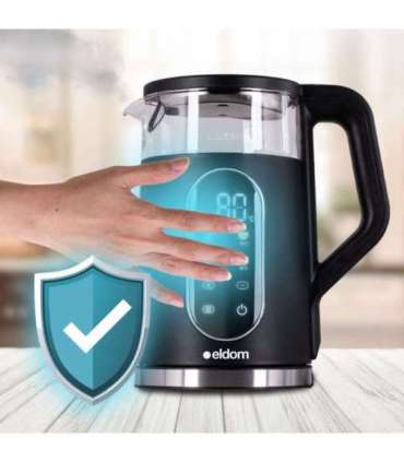 ELDOM C530 NEVO electric kettle 1.7 L 2200 W Black, Transparent