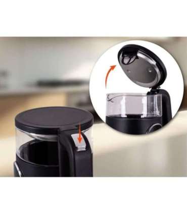 ELDOM C530 NEVO electric kettle 1.7 L 2200 W Black, Transparent