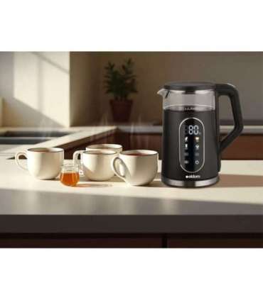 ELDOM C530 NEVO electric kettle 1.7 L 2200 W Black, Transparent