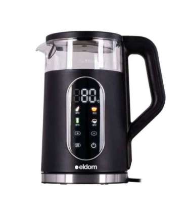 ELDOM C530 NEVO electric kettle 1.7 L 2200 W Black, Transparent
