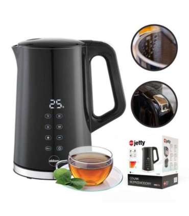 ELDOM C530 NEVO electric kettle 1.7 L 2200 W Black, Transparent
