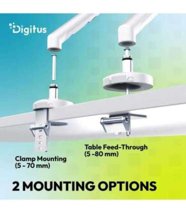 Digitus Desk Mount Tilt, rotation, pivot Single design monitor mount 35 " Maximum weight (capacity) 10 kg |