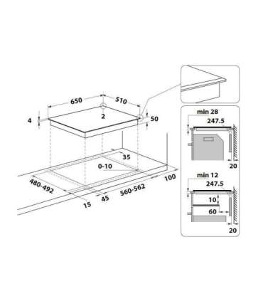 Induktsioonplaat Whirlpool Kitchen Only WFS4665CPBF
