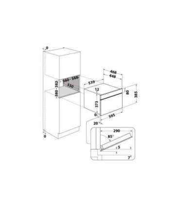 Integreeritav mikrolaineahi Whirlpool Kitchen Only WMD7O4TB