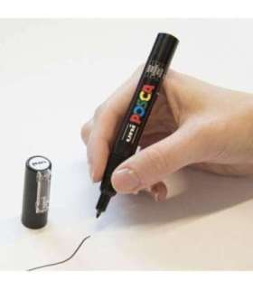 uni POSCA маркер PC-1M, сверхтонкий наконечник 0,7 мм, 8 шт., стандартные цвета