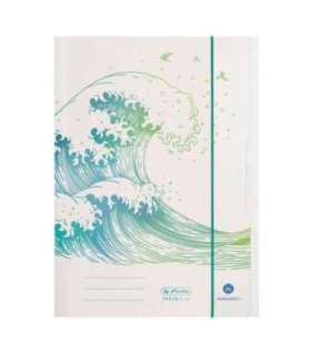 Папка на резинке Herlitz GREENline Wave, А4