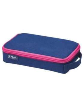 Herlitz pinal, kaanega - 2Go, sinine/roosa