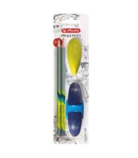 Herlitz harilik pliiats 2 tk+kustukumm teritaja My.pen