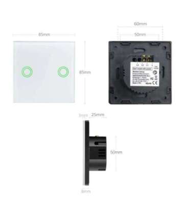 Glass Touch Light Switch Maclean MCE704W