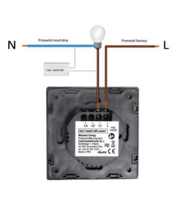 Glass Touch Light Switch Maclean MCE704W