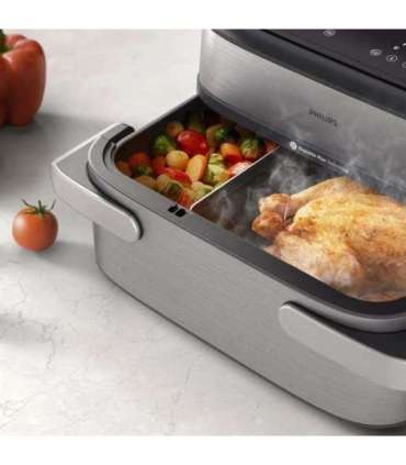 Philips Airfryer NA565 02 Megabasket 9,5L 2750W silver black (NA565/02)