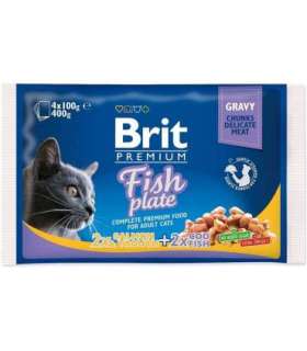 BRIT Premium Cat Fish Plate - wet cat food - 4x100g