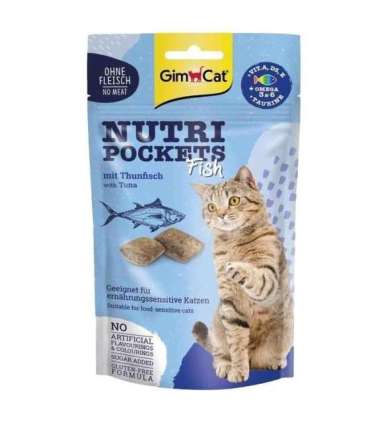 GimCat Nutri Pockets Fish with Salmon 60g